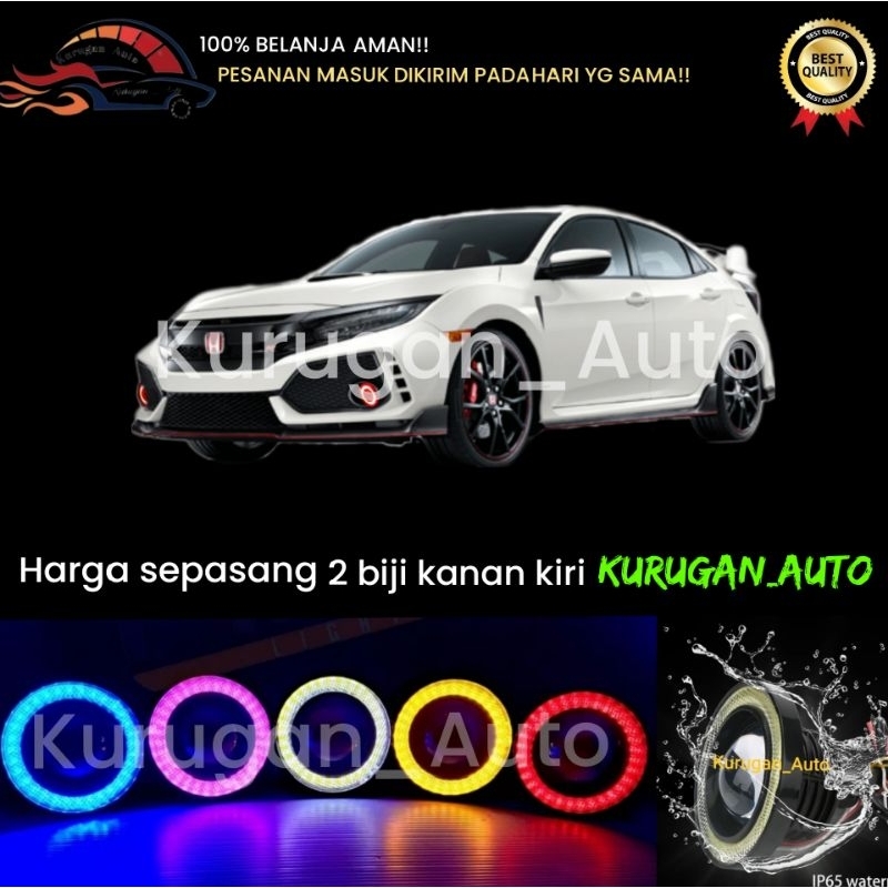 Foglamp Angel Eyes CIVIC Lampu Variasi Mobil
