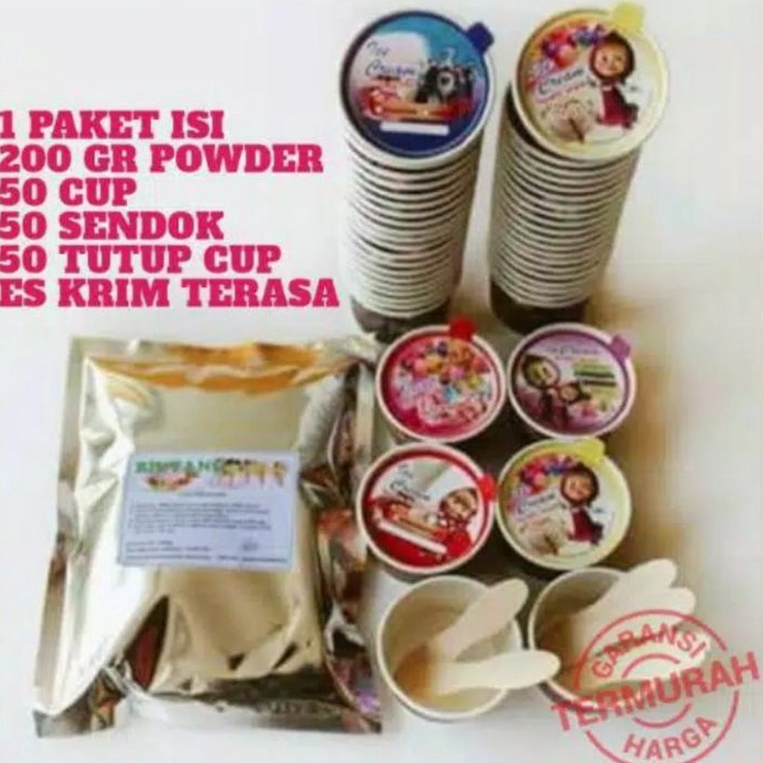 

1111 Paket usaha powder ice cream 2 gram 5 cup paket usaha es krim