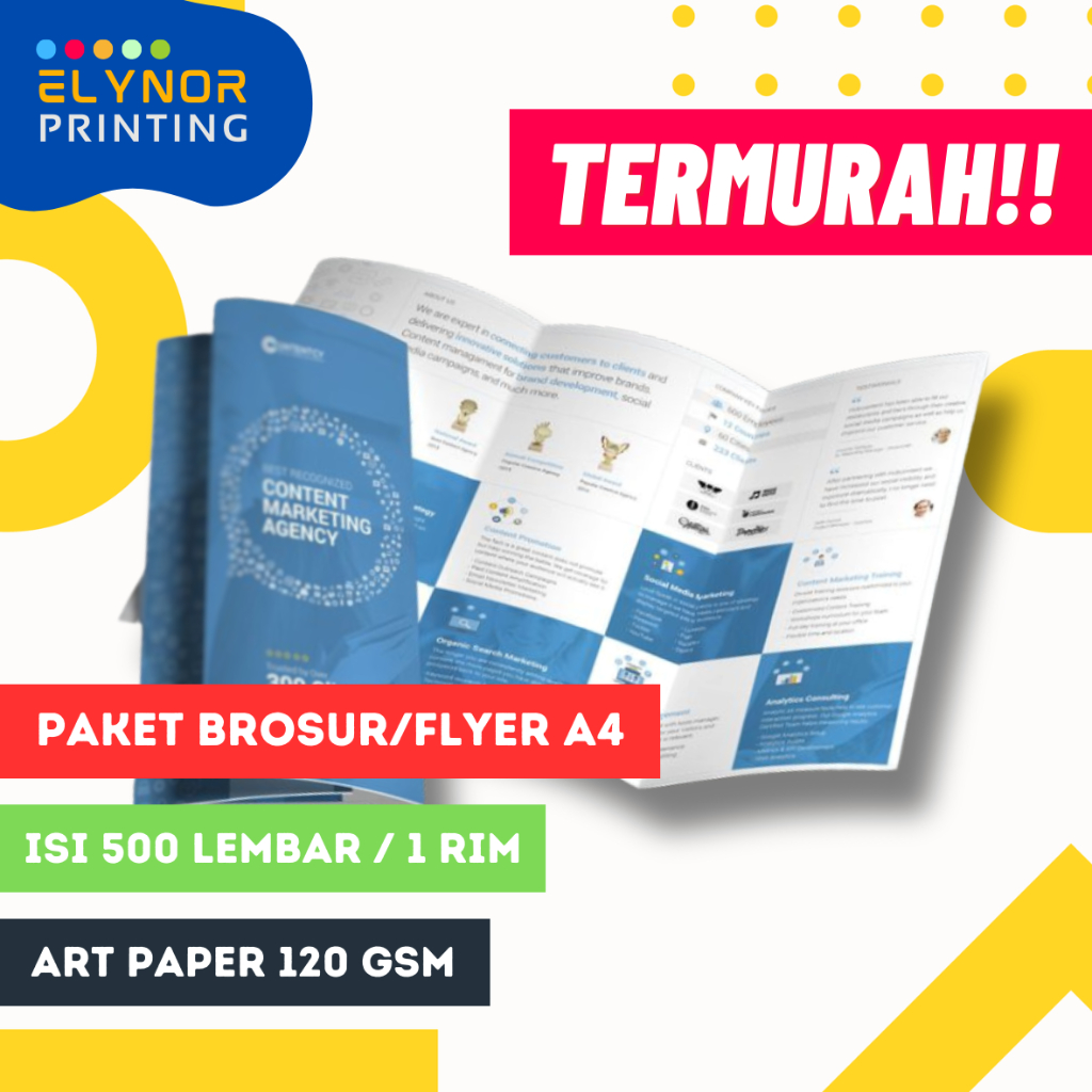 Cetak Brosur A4 500 Lembar | Cetak Flyer A4 | Art Paper 120gsm