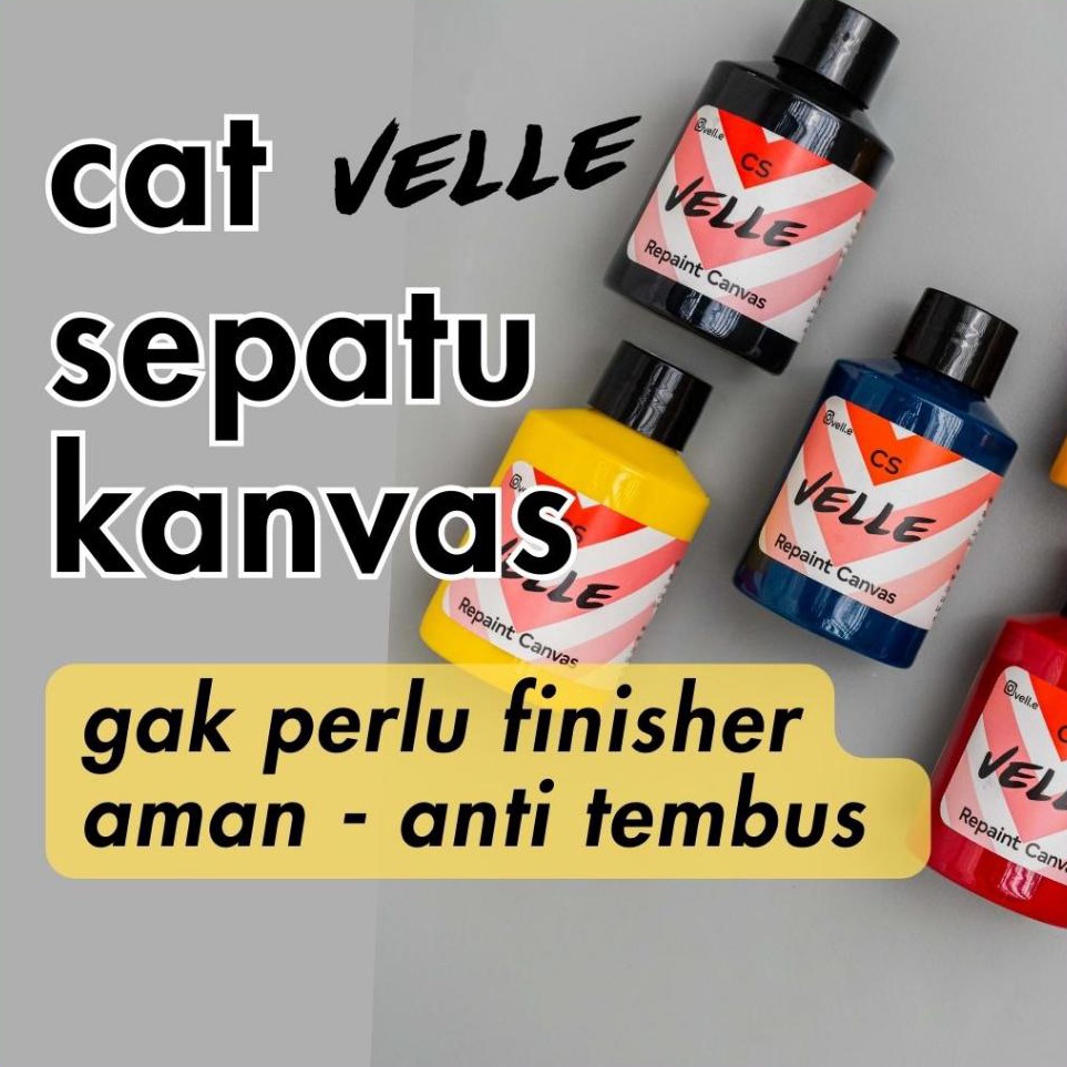 Jual Velle CS  cat sepatu kanvas repaint tas topi kain