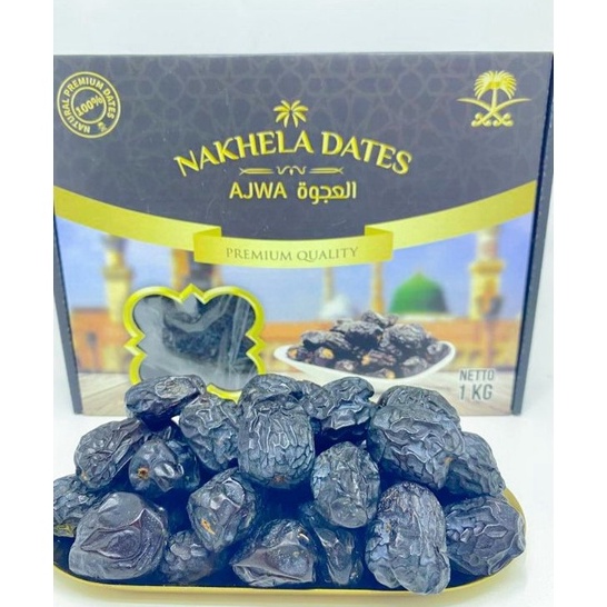 

V44859 Kurma Ajwa Ajwa Al Madinah Ajwa Nakhela dates1kg