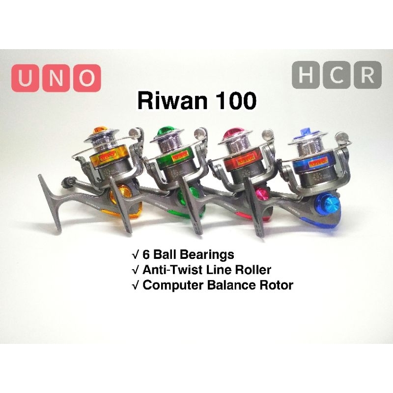 Reel Pancing UNO RIWAN 100 - Spinning / Udang / Mini / Kecil | Rel | Ril | Rill | Riil