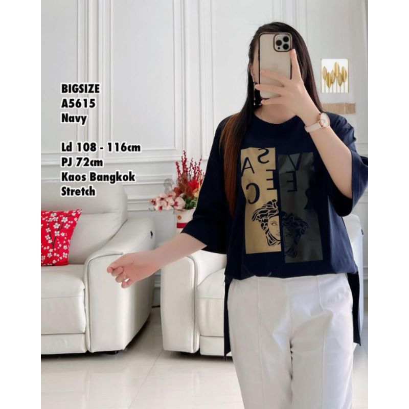A5615 kaos bangkok jumbo navy