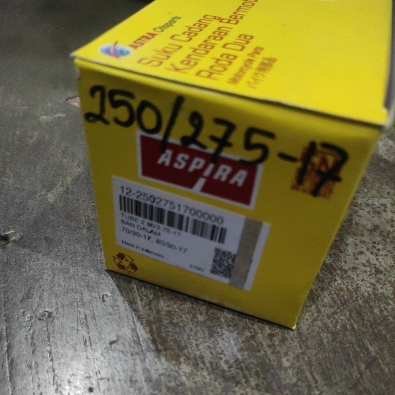 ban dalam aspira 250/275-17 ASPIRA