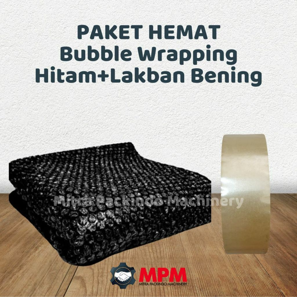 

Paket Bubble Wrap Hitam 1,25 x 5m dan Lakban Bening Coklat / Fragile Plastik Bubble Wrapping Hitam