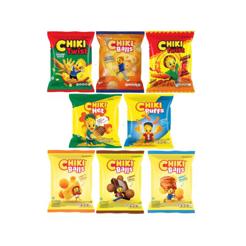 

Indofood chiki Snack Net potato | balls | twist | puffs 100g