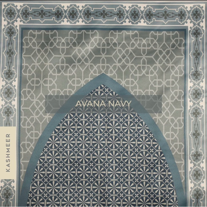 Sajadah Travel | KASHMEER AVANA NAVY | Kashmeer Satin Series