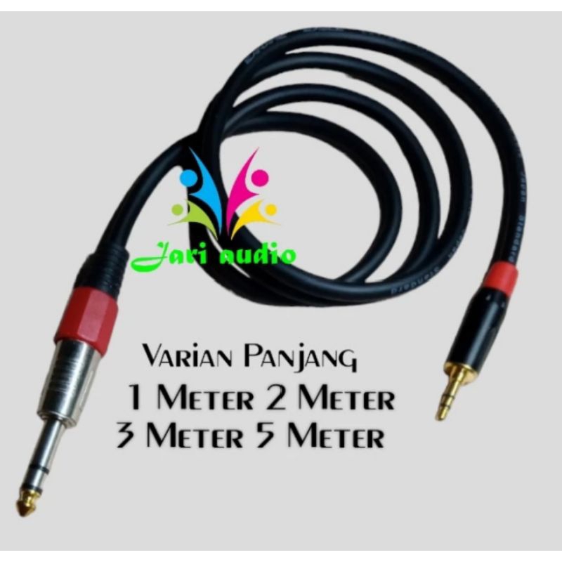 Kabel jack mini stereo 3,5 to TRS 6,5 akai  - Canare 2 Meter