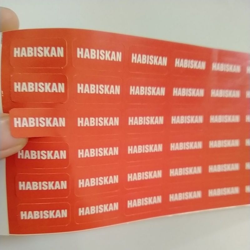 

stiker label habiskan 1x2