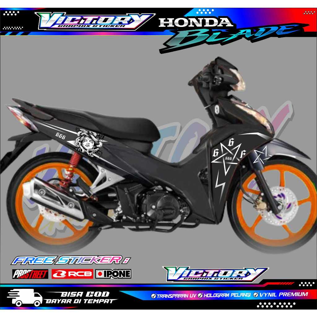 STRIPING VARIASI HONDA BLADE 125 / STICKER LIST VARIASI HONDA BLADE 125