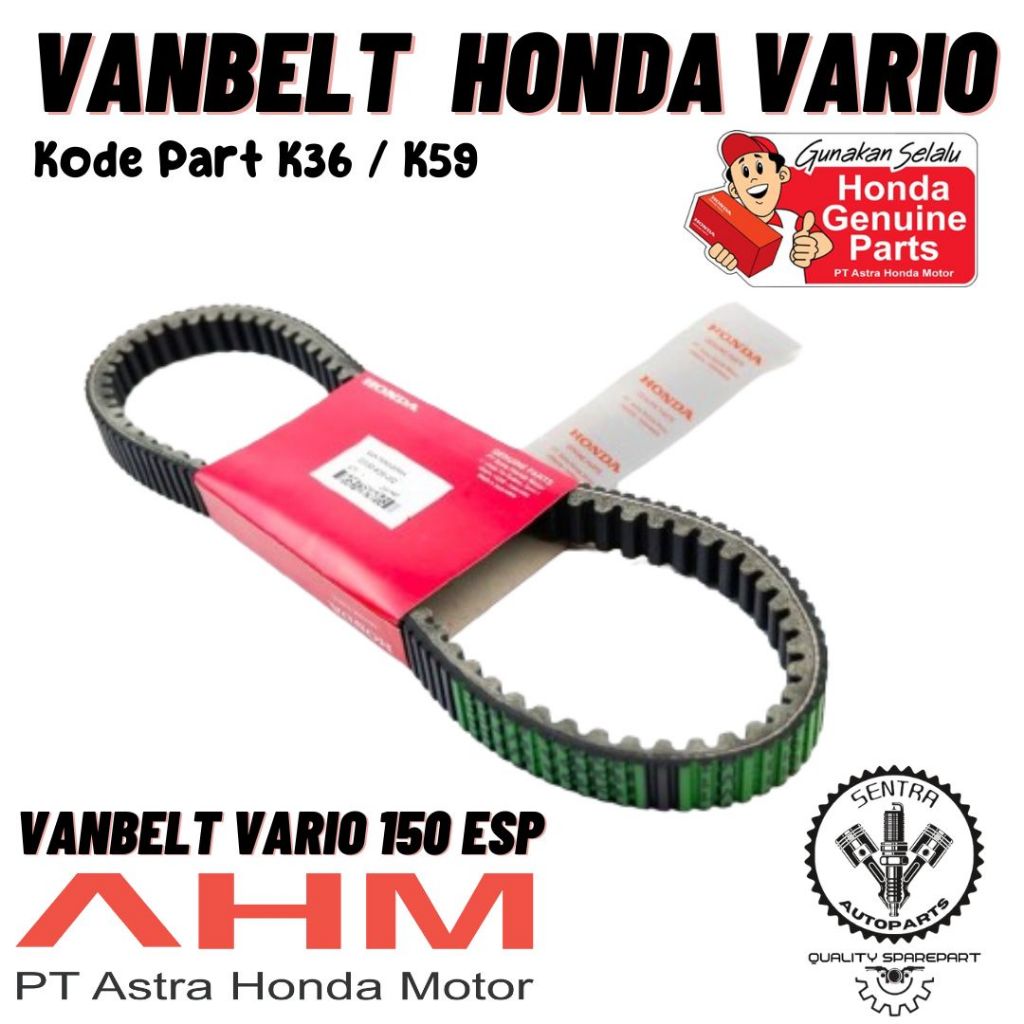 ORIGINAL AHM V BELT VANBELT HONDA VARIO 150 LED V-BELT HONDA VARIO 150 NEW ESP