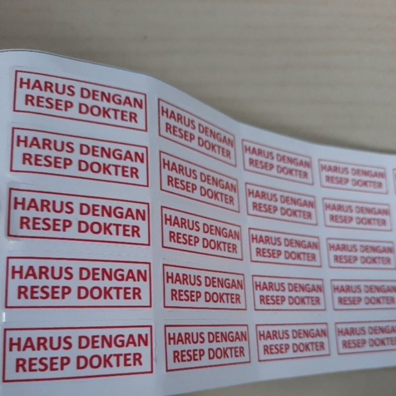 

stiker label harus dengan resep doktor
