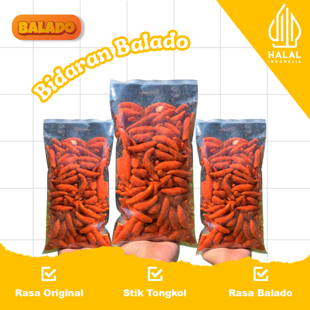 

Bidaran/widaran tersedia rasa balado dan original