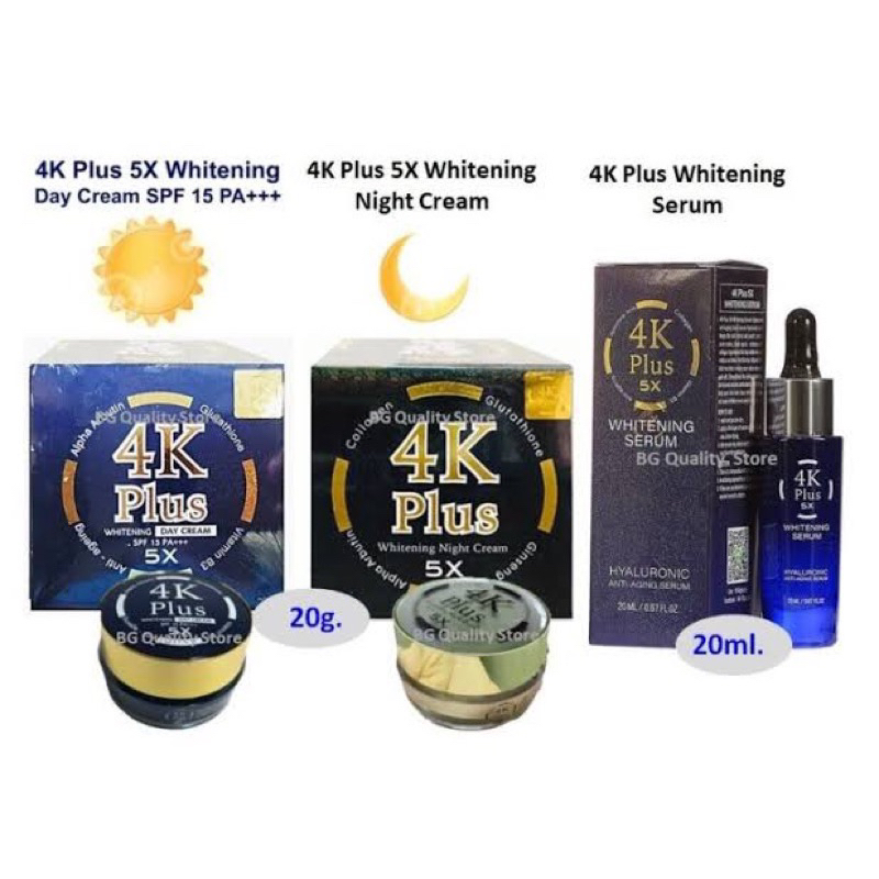 Paket INSTANT WHITENING GLOWING SERUM & CREAM 4K PLUS