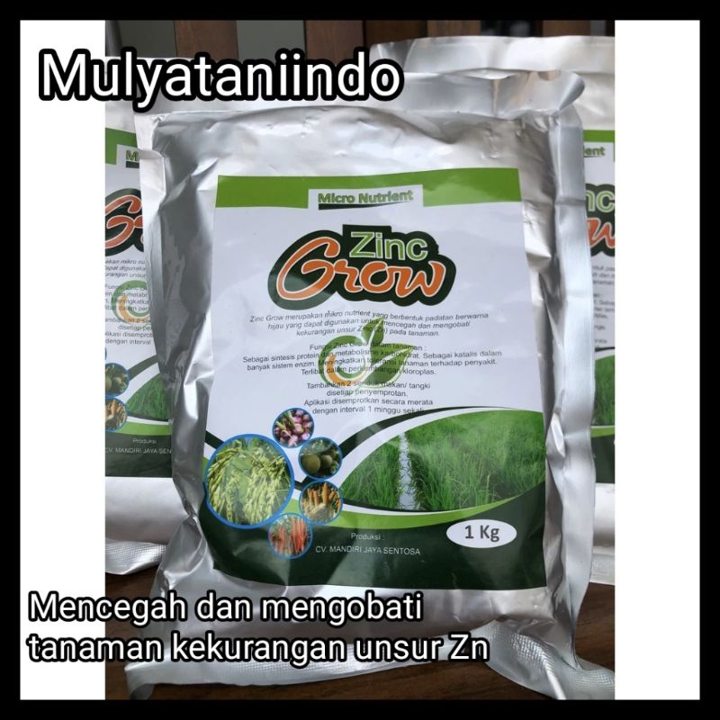 Pupuk Zn Zink grow 1 kg Mencegah mengobati kekurangan unsur Zn