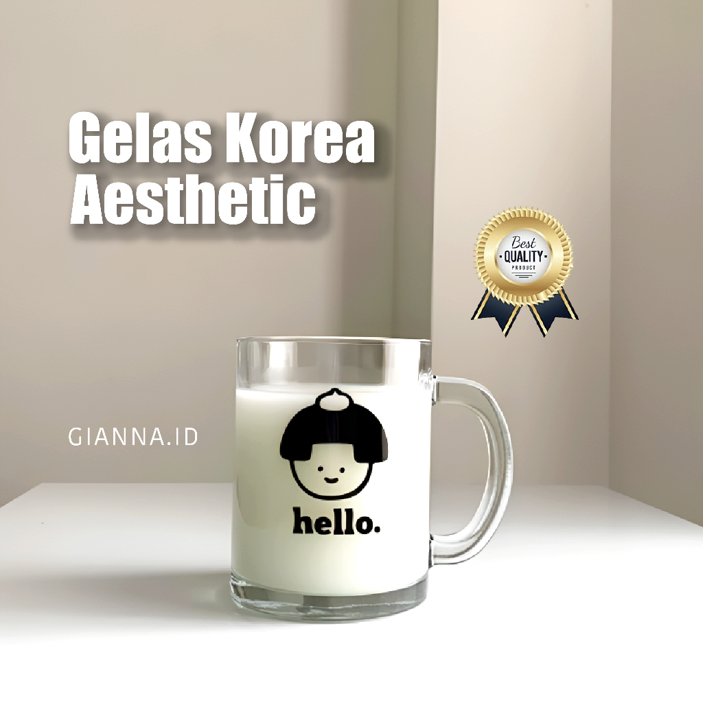  NEW ARRIVAL  Design illustrated by 2ple korea || Gelas Korea Aesthetic | Gelas Kaca | Gelas Motif |