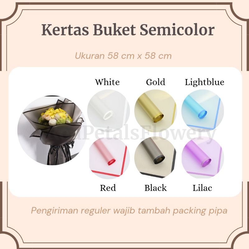 

(5 Lembar) FREE PACKING Kertas Cellophane Semicolor