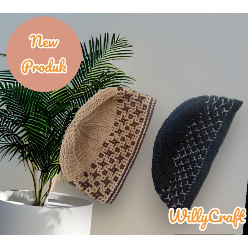 Kopyah/Peci Rajut Motif