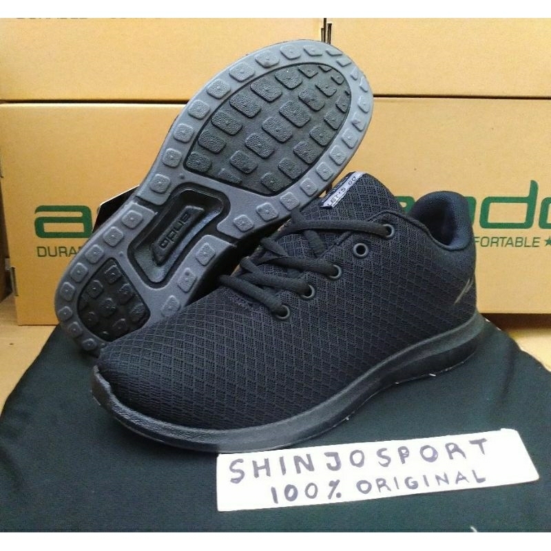 TERKEREN SEPATU SMA DEWASA ANDO ORIGINAL SNEAKERS HITAM PUTIH TALI PRIA WANITA KULIAH KERJA RINGAN