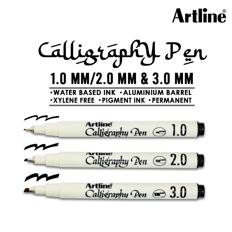 

Artline calligraphy pen 1.0 2.0 3.0 EK-241 - 243 - Pulpen Calligraphy Artline EK - Pen Kaligrafi - Pulpen Kaligrafi - Drawing Pen For Calligraphy Pulpen Menggambar Kaligrafi Drawingpen