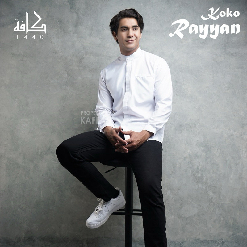 Koko Rayyan - Baju Koko Modern Pria Dewasa Kaffah1440 Atasan Muslim Polos