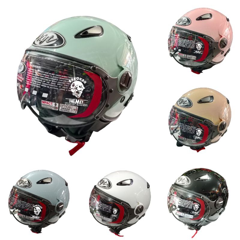 HELM KYT ELSICO HIJAU SAGE GREEN POLOS ORIGINAL