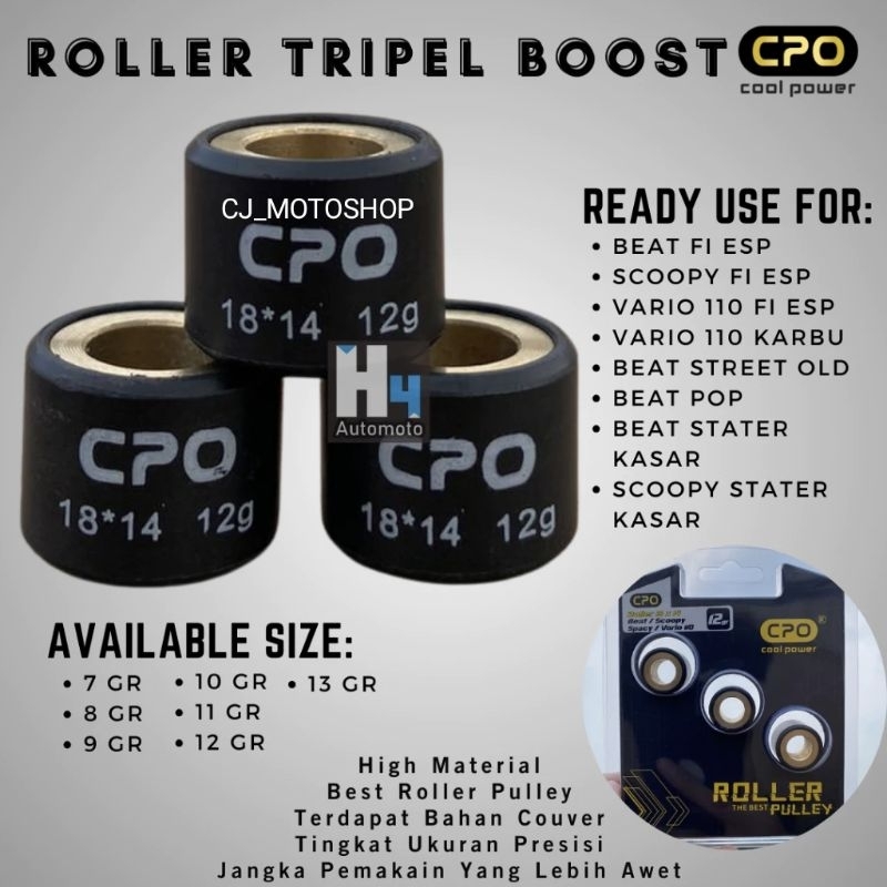roller CPO Beat fi Vario 110 Scoopy fi Beat esp pop street 1set(6pcs) CPO original roler racing pull