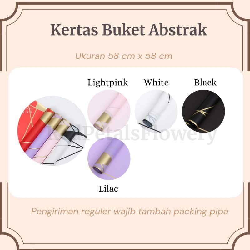 

(5 Lembar) FREE PACKING Kertas Cellophane Buket Motif Abstrak