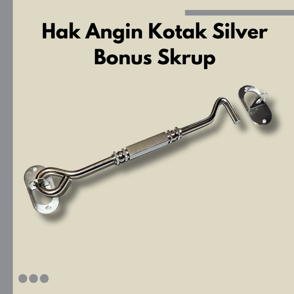 Hak Angin Kotak Silver Minimalis Ukuran8"