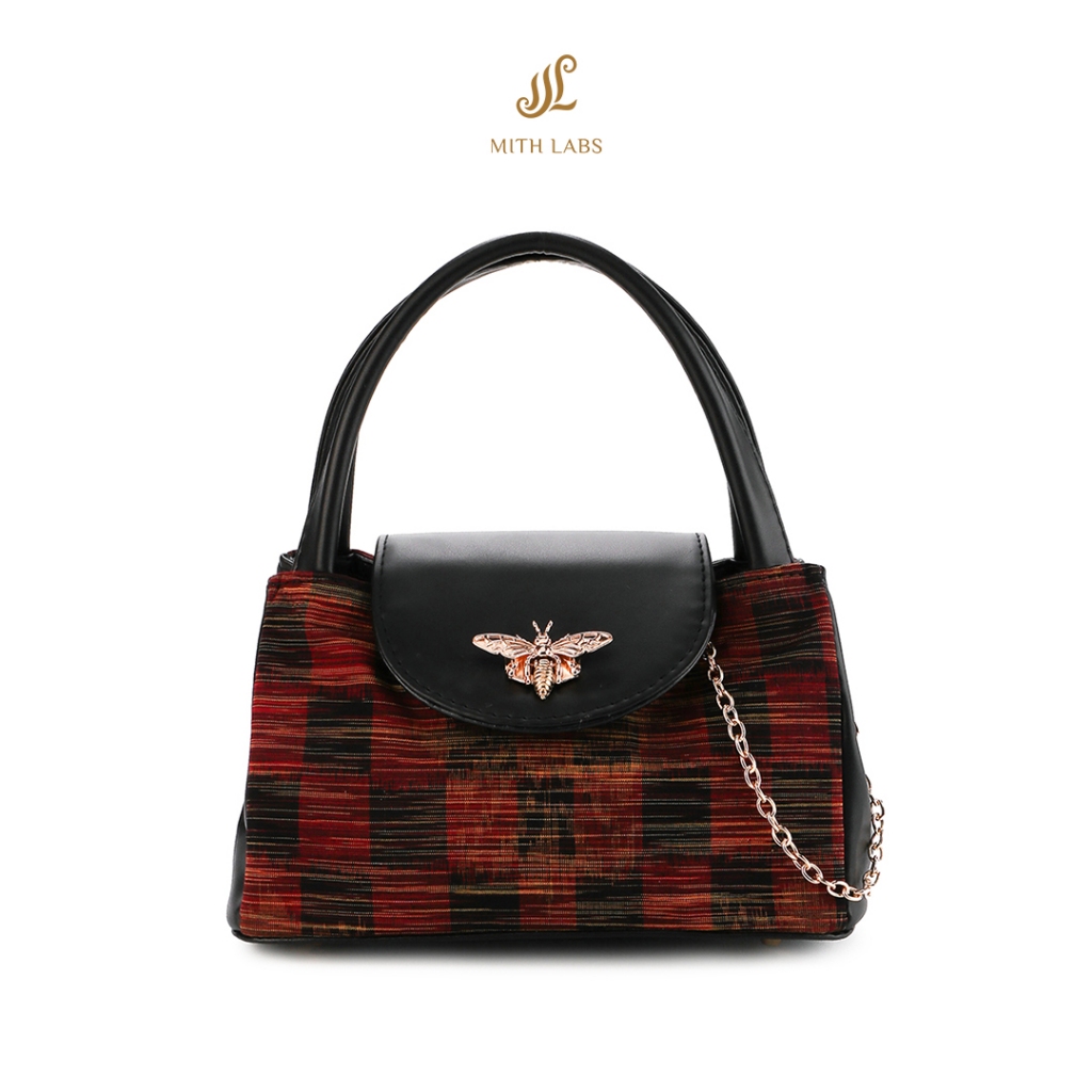 Mithlabs Tas Kondangan Jasmin Tas Etnik Wanita Sling Bag Handbag Mini Tas Tenun dan Rantai