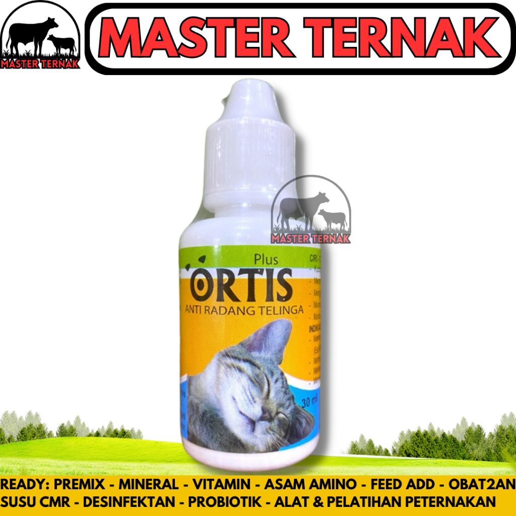ORTIS CAT 30ML - Obat Telinga Kucing Bengkak Gatal Kutu Earmites - Obat Tetes Telinga Kucing Anjing 
