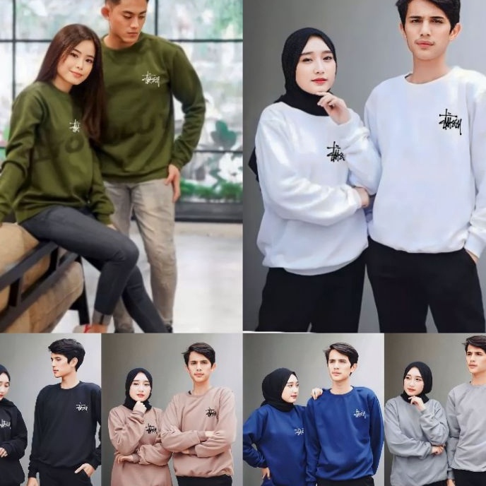 Terkini Kaos Couple Pasangan Tussy  Kaos Pria Wanita Lengan Panjang  Kaos Kapelan Cewek Cowk  Sweats