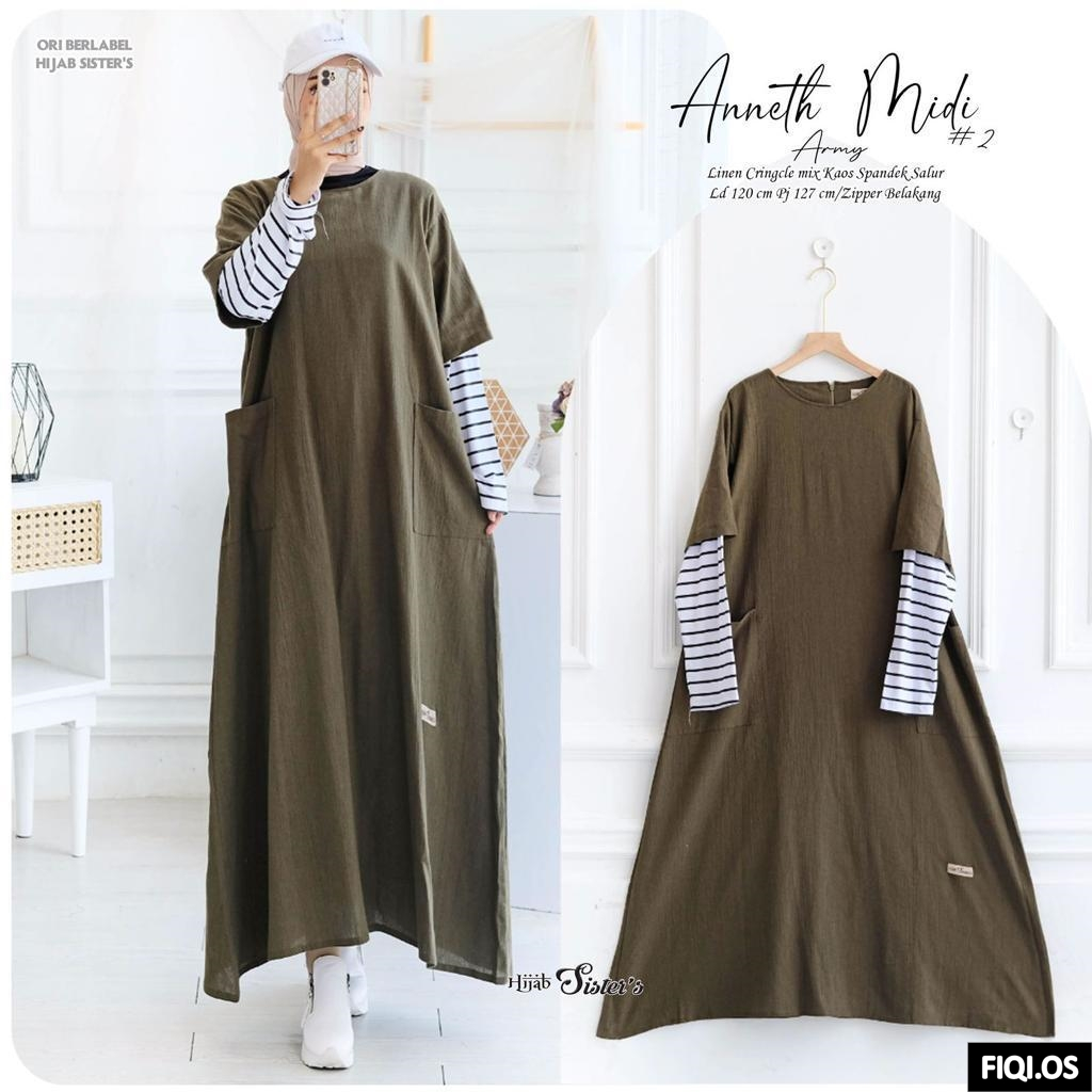 Anneth Midi Dress #2 LD 120 By Hijab Sister's