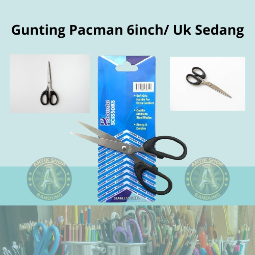 

PACMAN Gunting Kertas 6 Inch/Ukuran Sedang Multifungsi Alat Pemotong