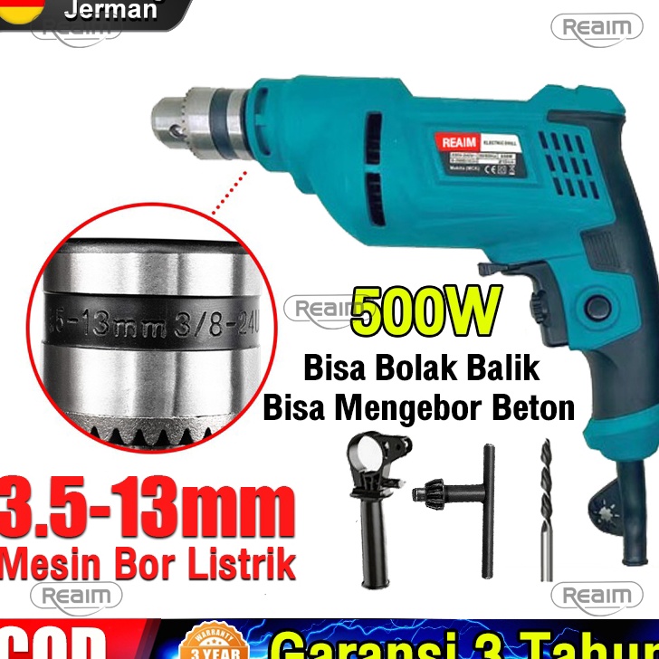 Terlaris Mesin Bor Listrik 13MM Bolak Balik Bor Listrik Modern Bor 13MM Bor Tembok Bor Tangan