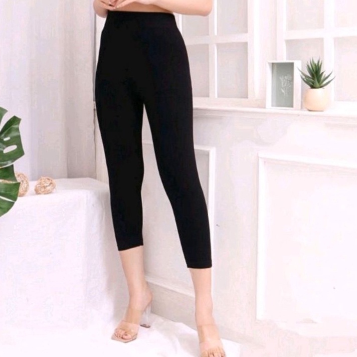 Ready Stock Legging Wanita Tebal 7 per 8 jumbo Polos