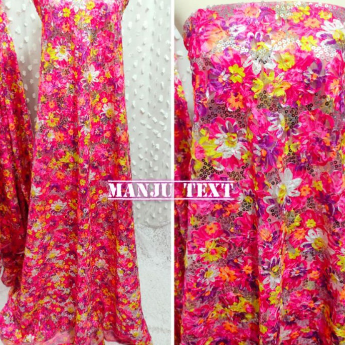 Restock Kain Tile Bunga mawarbrukat brokat mawar kembang setamancocok untuk gaun pengantinbackround 