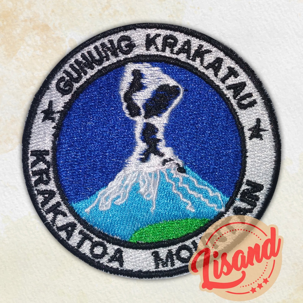Patch Emblem Bordir Gunung Krakatau