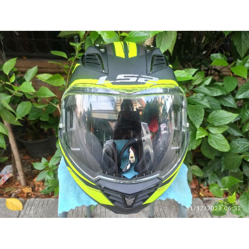 Helm Full / Halfface Modular LS2 FF900 Valliant 2- Black Fluo Yellow
