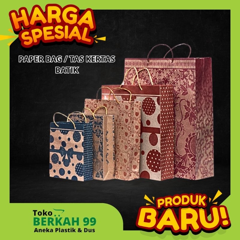 

Paper bag batik tas kertas batik snack hajatan | tas batik kertas sealer