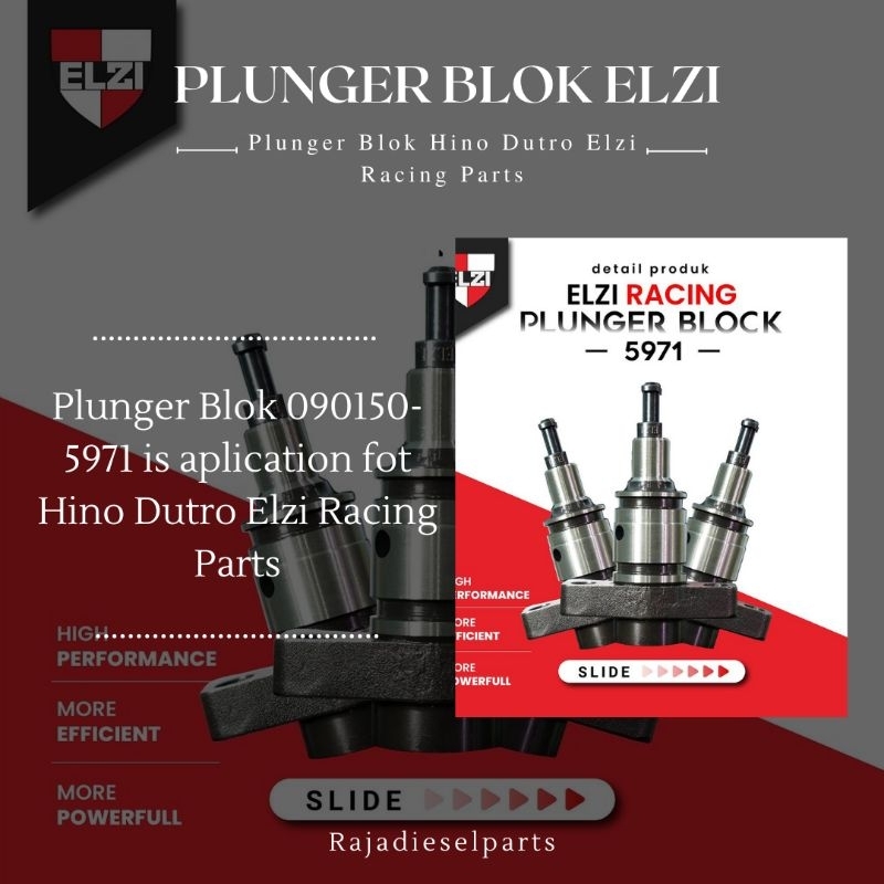 (EKSKLUSIF ELZI 12mm) Plunger Blok Hino Dutro Hino Lohan Canter Plunger blok 090150-5971 Elzi Racing