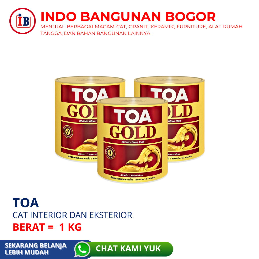 CAT INTERIOR DAN ESKTERIOR TOA GOLD 1 KG