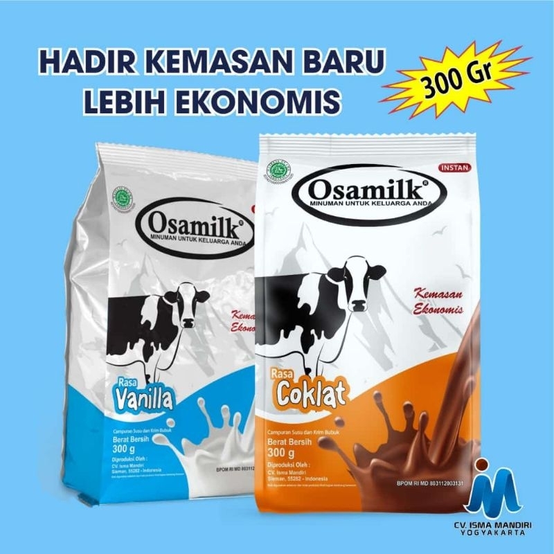 

(promo) Osamilk coklat & vanila 300gr susu gemuk badan anak dan dewasa ampuh