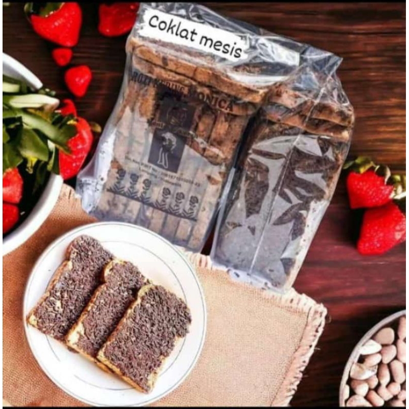 

Roti kering meses coklat