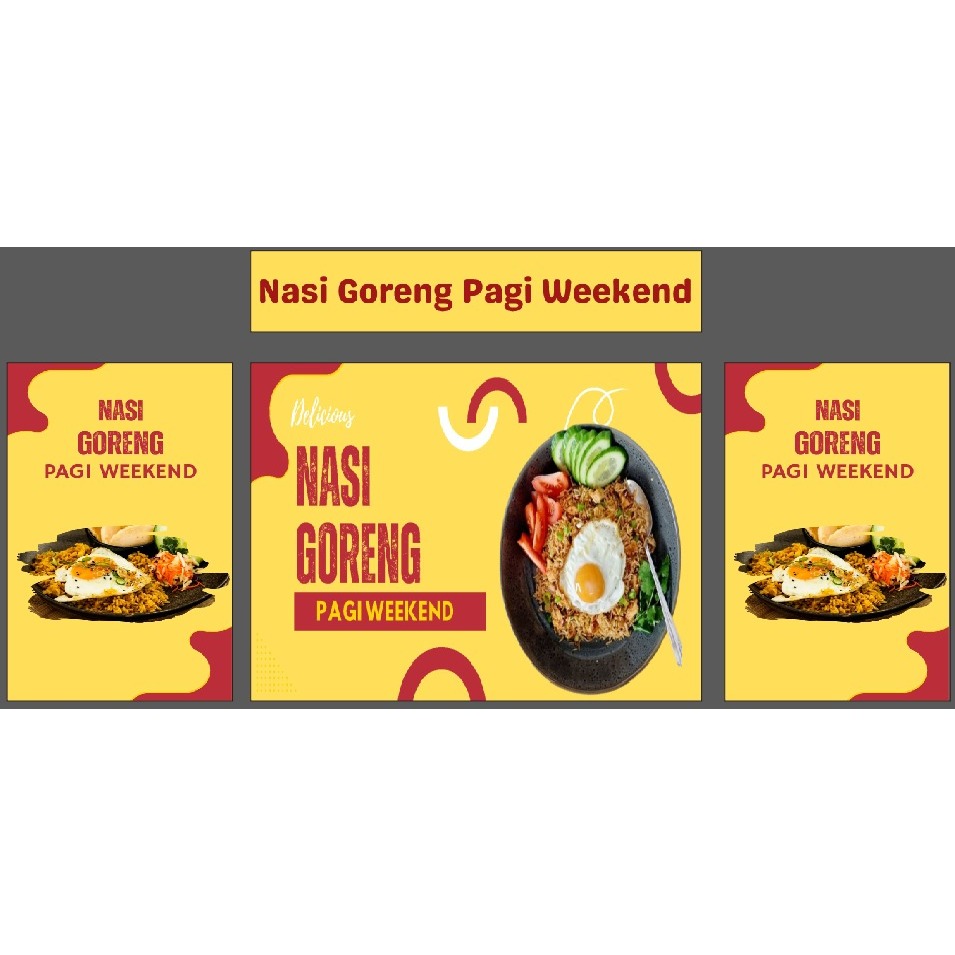 CUSTOM BANNER ROMBONG 1 PAKET NASI GORENG