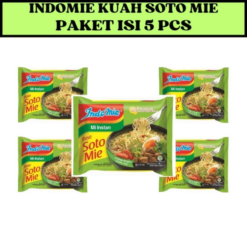 

(BUNDLING 5 PCS) INDOMIE KUAH SOTO MIE