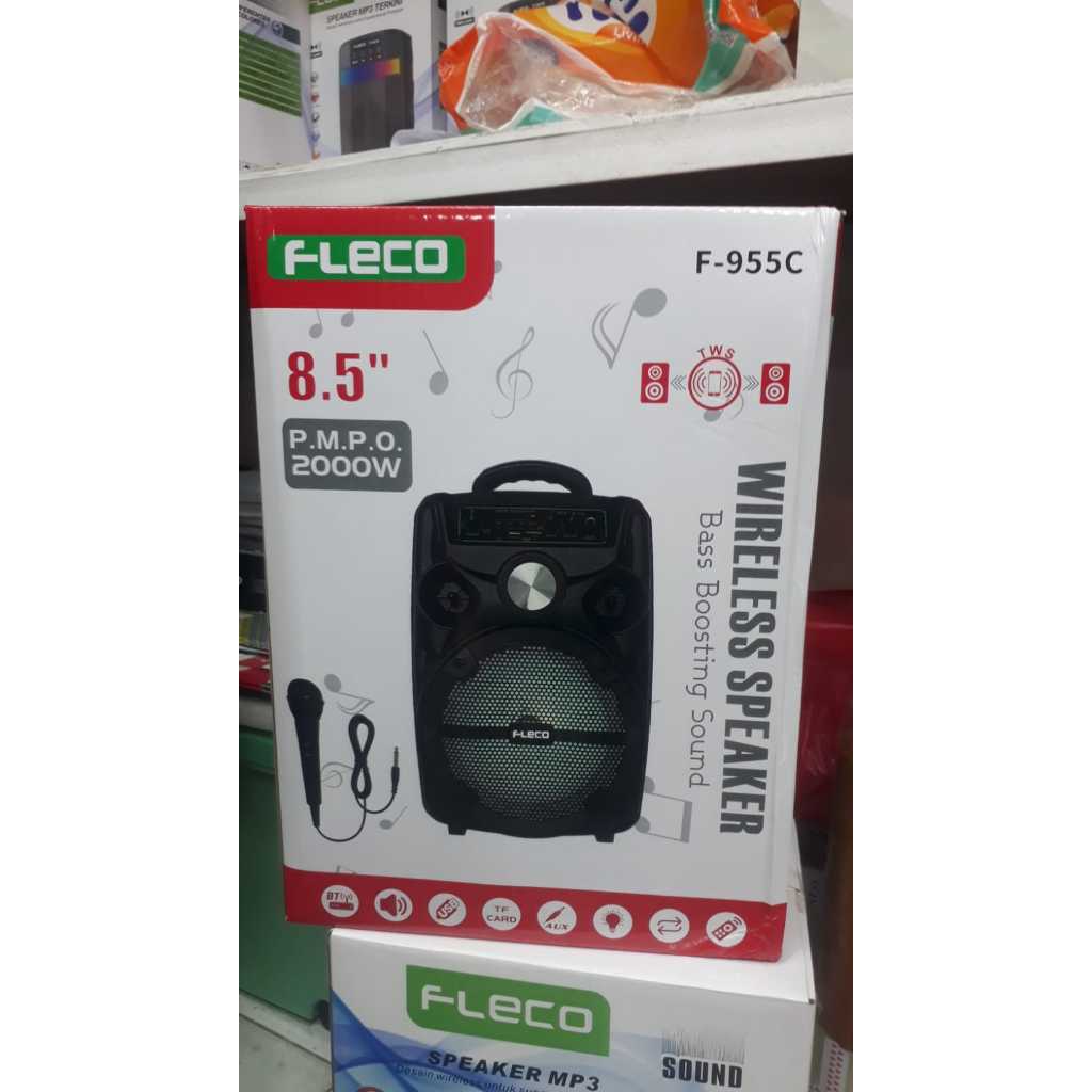 Speaker bluetooth karaoke 8,5inch bonus mic