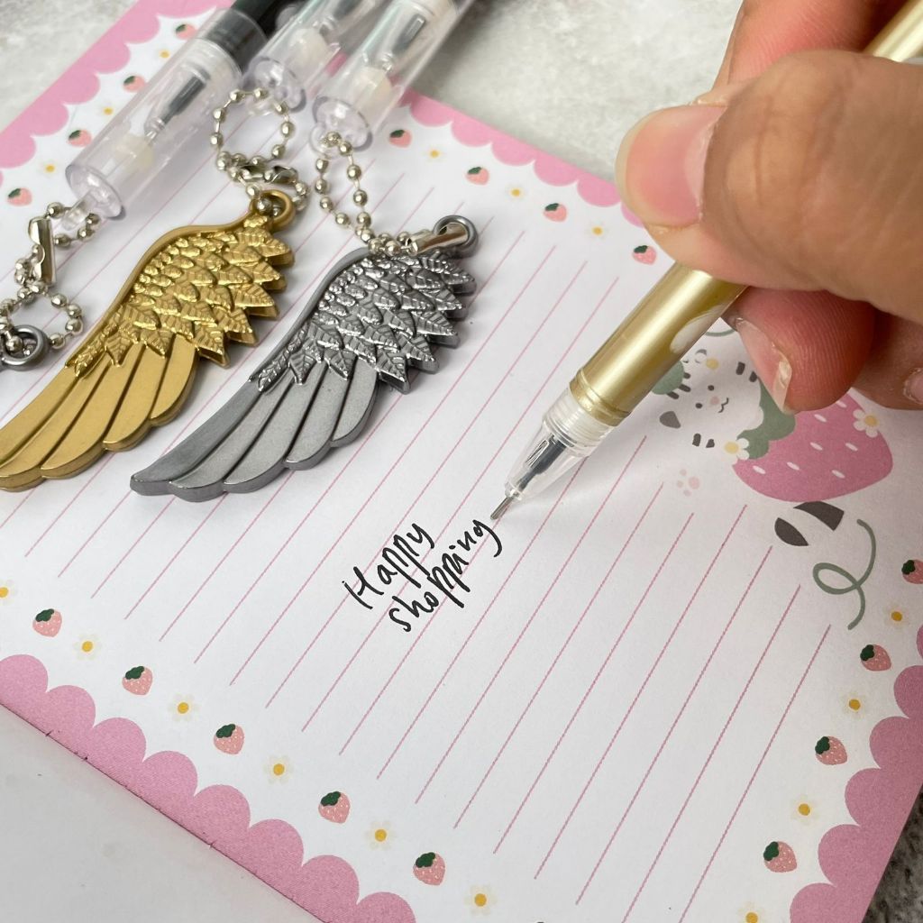 

PULPEN GANTUNGAN SAYAP ANGEL PG-1044 pulpen gel gantungan sayap pena tinta hitam pen gel gantungan kekinian viral unik