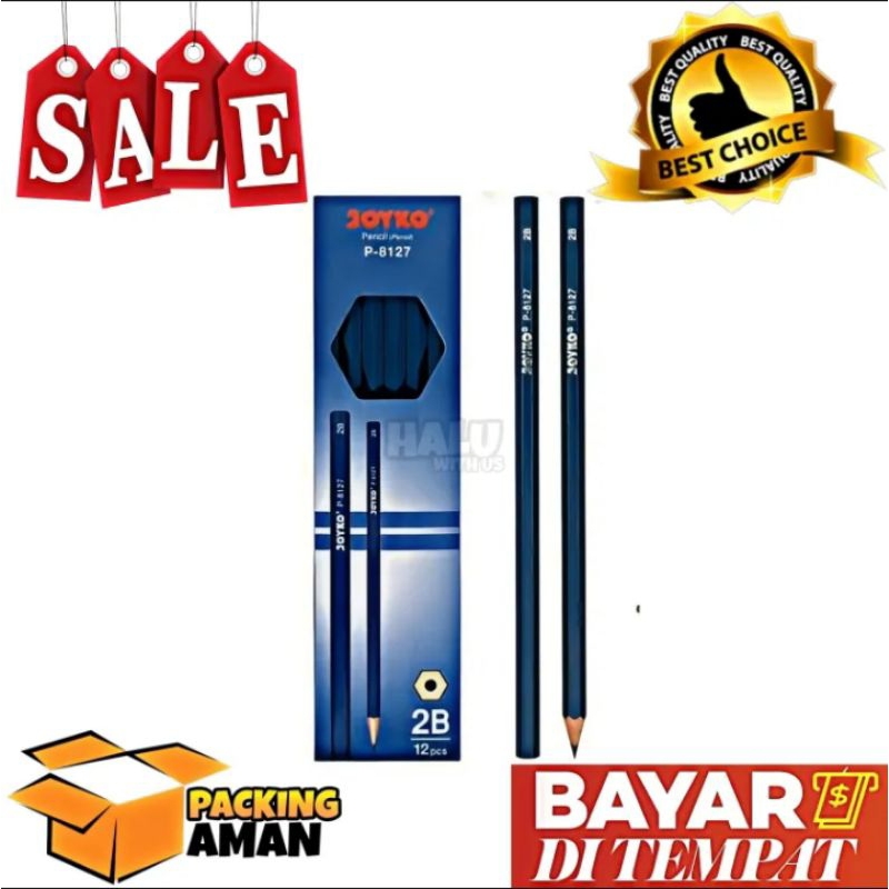 

(BISA COD) PROMO 12 Pcs Pencil Pensil Joyko P-8127 2B