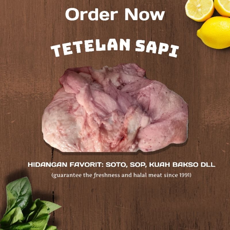 

TETELAN SAPI 500 GRAM FRESH BUKAN FROZEN DI JAMIN HALAL